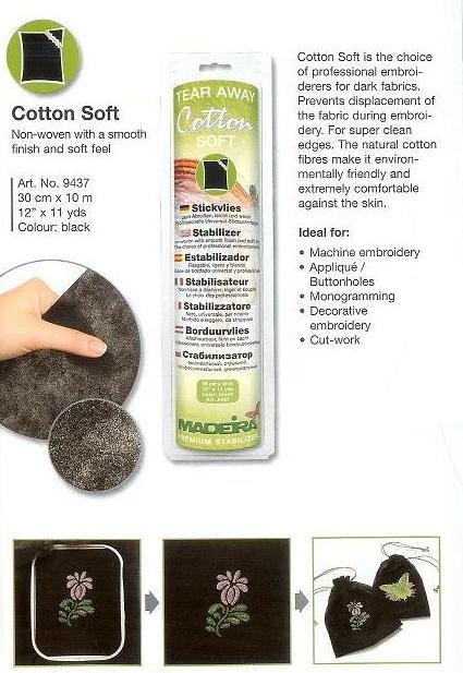 ESTABILIZADOR COTTON SOFT - 30CM X 10M RASG. NEGRO - Imagen 2